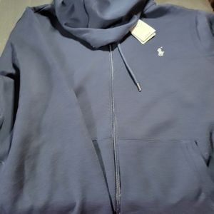 Large Navy Blue Polo Zip up hoodie